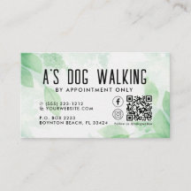 Affärskortet hund Walking QR-kodfoto