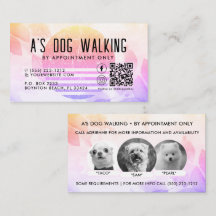 Affärskortet hund Walking QR-kodfoto