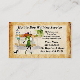 Affärskortet hund Walking Service Visitkort