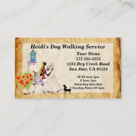 Affärskortet hund Walking Service Visitkort