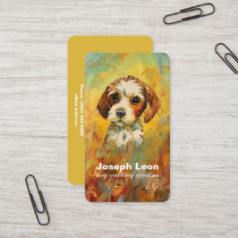 Affärskortet hund Walking Services Visitkort