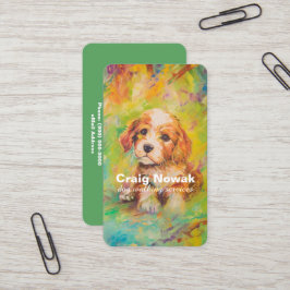 Affärskortet hund Walking Services Visitkort