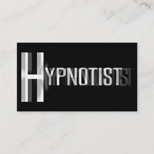 Affärskortet Hypnotist Blurry Ord Visitkort (Framsida)