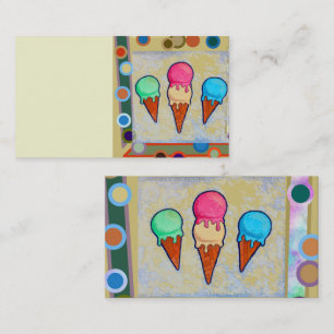 Affärskortet Ice Cream Cones Visitkort