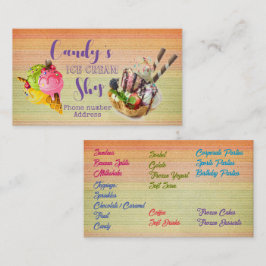 Affärskortet Ice Cream Shop Visitkort