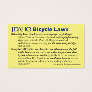 Affärskortet Idaho Bike Law Visitkort
