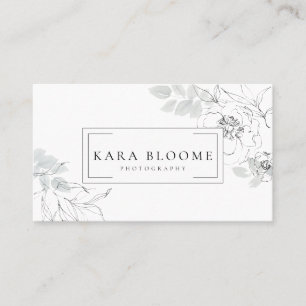 Affärskortet Illustration av botaniska Blommigtar Visitkort
