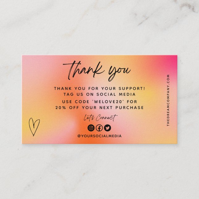 Affärskortet Infoga orange Media Visitkort (Framsida)