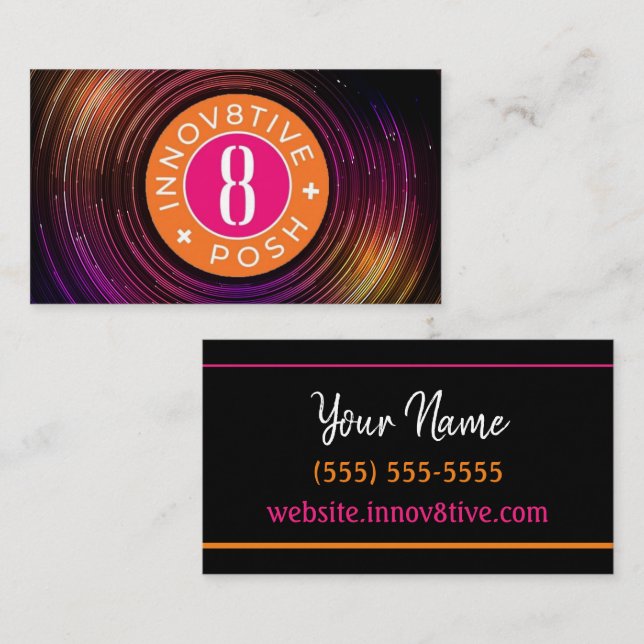 Affärskortet Innov8tive Posh Visitkort (Fram/baksida)