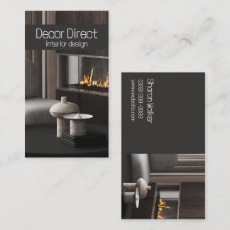 Affärskortet insida Exterior Designer Fireplace Visitkort