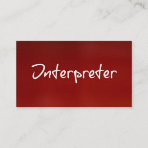 Affärskortet Interpreter Red Visitkort