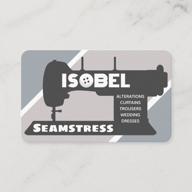 Affärskortet Isobel Seamstress Visitkort (Framsida)