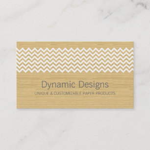 Affärskortet Ivory Rustic Chevron Visitkort