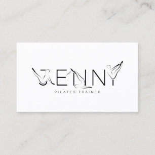 Affärskortet JENNY Namn Pilates Instructor Visitkort