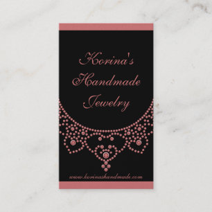 Affärskortet Jueled Glam, Rosa Visitkort