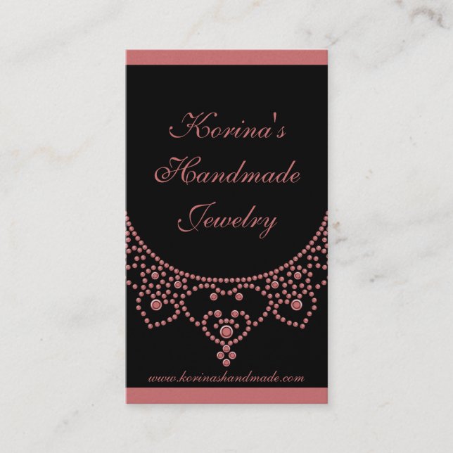 Affärskortet Jueled Glam, Rosa Visitkort (Framsida)