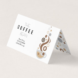 Affärskortet Kaffe Bean Technology Science Visitkort
