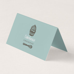 Affärskortet Kake Business Bakery mappable Visitkort