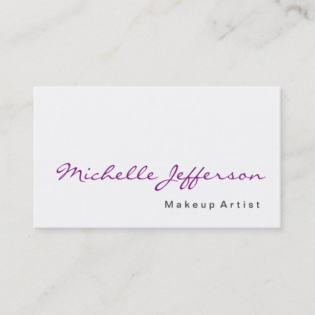 Affärskortet Kalligrafi Makeup Artist Profession Visitkort (Framsida)