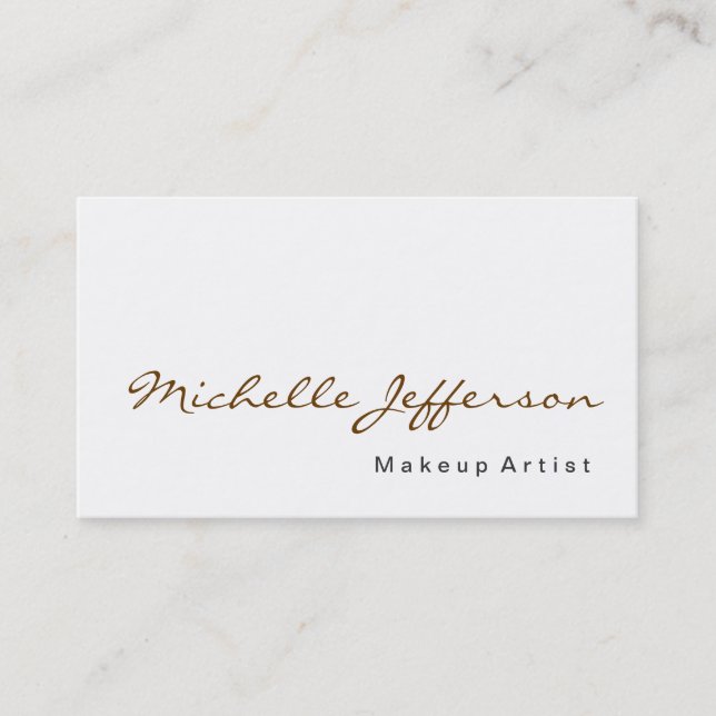 Affärskortet Kalligrafi Makeup Artist Profession Visitkort (Framsida)