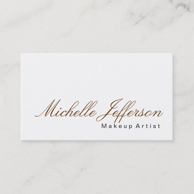 Affärskortet Kalligrafi Makeup Artist Profession Visitkort (Framsida)