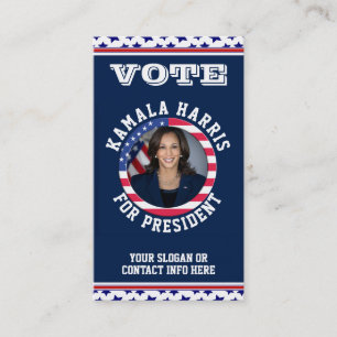 Affärskortet Kamala Policy Kampanj Template Visitkort