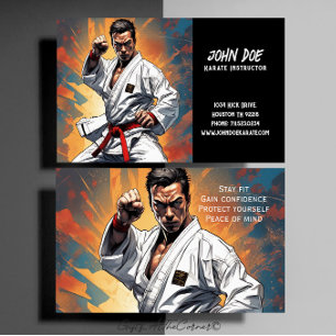 Affärskortet Karate Instructor Visitkort