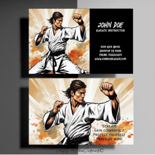 Affärskortet Karate Master Instructor Visitkort
