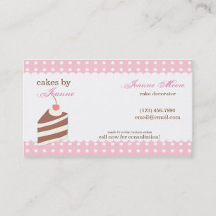 Affärskortet Kawaii CUTE Cake Bakery Visitkort