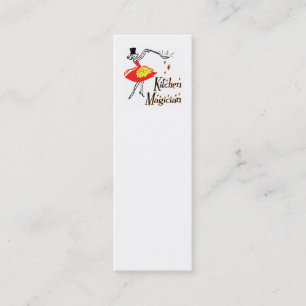 Affärskortet Kitchen Magician Retro Mini Bookmark Visitkort