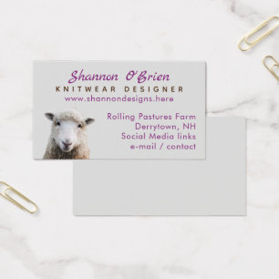 Affärskortet Knitting Wool Lamb Sheep Visitkort