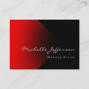Affärskortet Knubbig Makeup Artist Red Black Visitkort