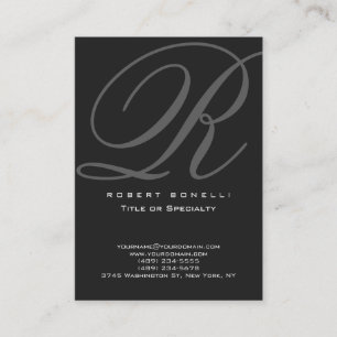 Affärskortet knubbig Modern Calligraphy Monogram Visitkort