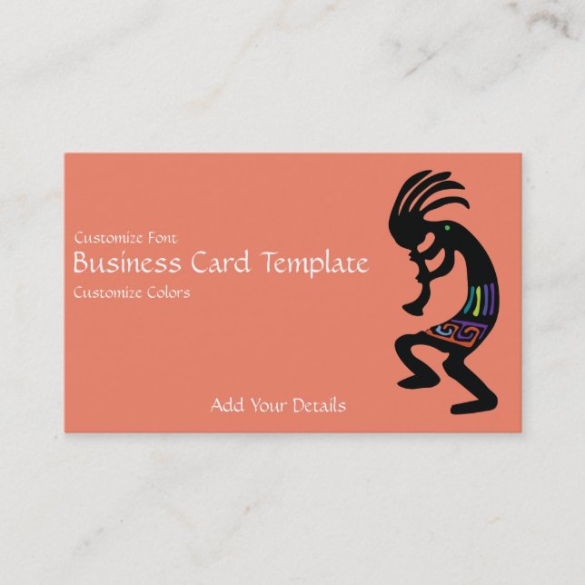 Affärskortet Kokopelli i sydvästra Logotypen Visitkort (Framsida)