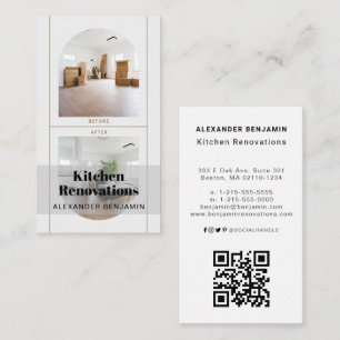 Affärskortet Köksrenoveringar Foto QR-kod Visitkort