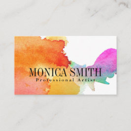 Affärskortet Konstnärsfärg Hadmålat utseende Visitkort