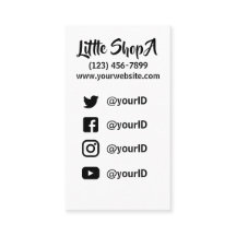 Affärskortet Köp/Artist/Social nätverksikoner