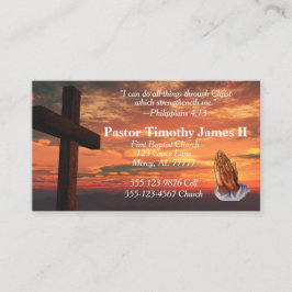 Affärskortet Kor och Sunset Pastor Visitkort
