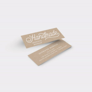 Affärskortet Kraft för handgjord Cute Script-Elega Mini Visitkort