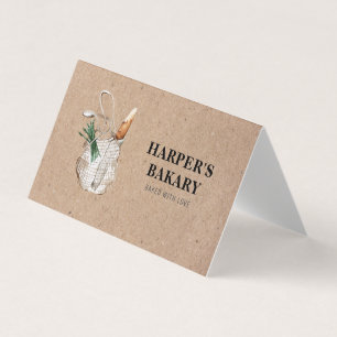 Affärskortet Kraft Fresh Bakery Professionell Log Visitkort