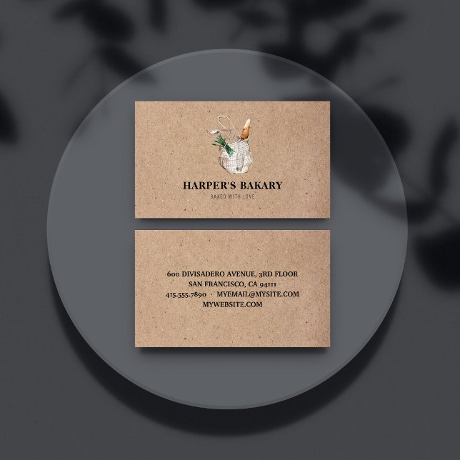 Affärskortet Kraft Fresh Bakery Professionell Logo Visitkort (Skapare uppladdad)