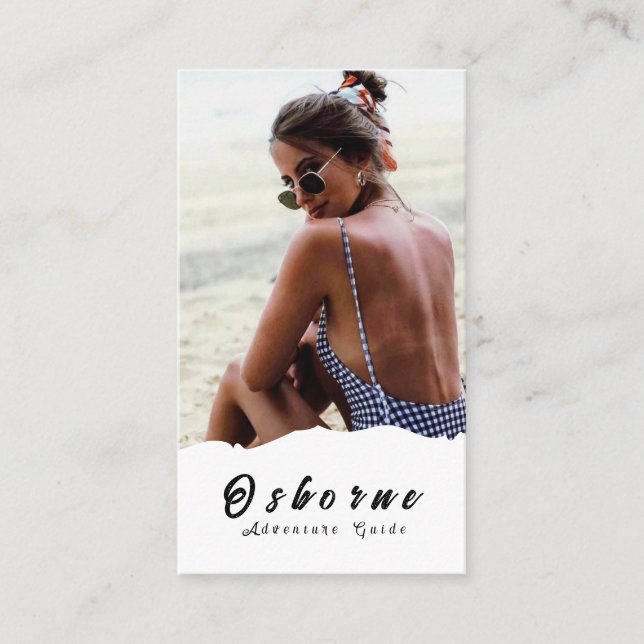 Affärskortet Kraft Rocky Mountain Äventyr Guide Visitkort (Framsida)