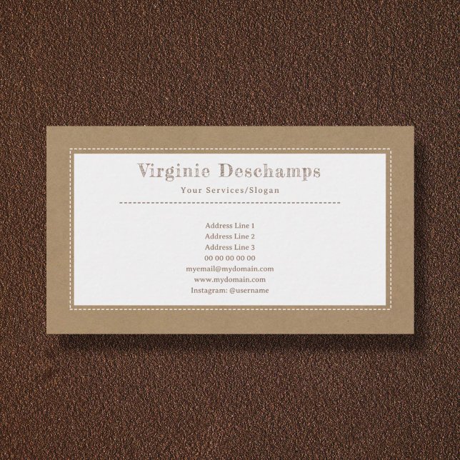 Affärskortet Kraft & Rustic Minimalist Visitkort (Rustic Business Card)