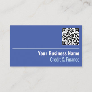 Affärskortet kredit & Finance QR Code Visitkort