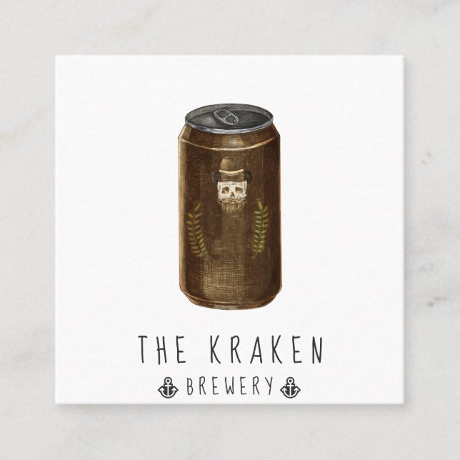 Affärskortet Kryssruta för Craft Beer-skalet Fyrkantigt Visitkort (Framsida)