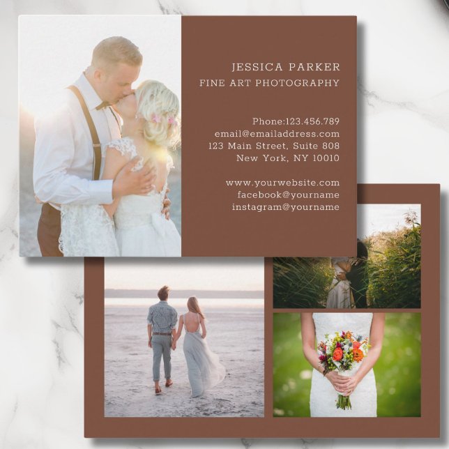 Affärskortet Kundspecifikt fotofoto Visitkort (Customer specific 4 photo photography business card)