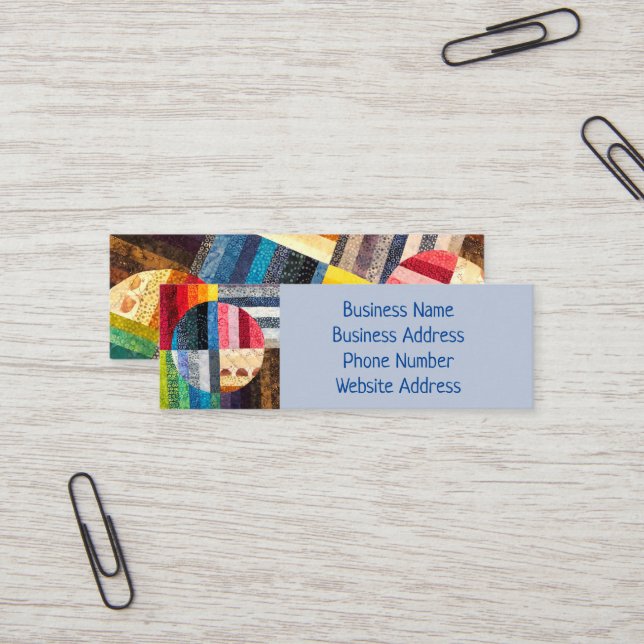 Affärskortet Kvitta cirklar Mini Visitkort (Fram/Back In Situ)