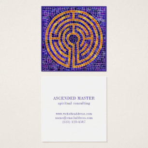AFFÄRSKORTET LABYRINTH MOSAIC Square Fyrkantigt Visitkort