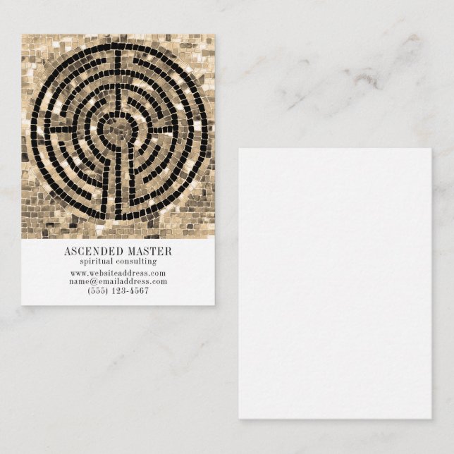 AFFÄRSKORTET LABYRINTH V 3,5x2.5 Anteckningskort (Fram/baksida)
