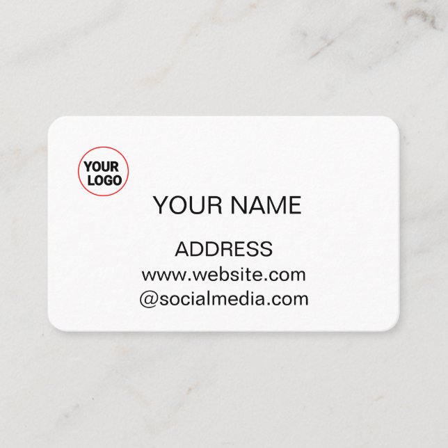 Affärskortet lägger till logotyp visitkort (Framsida)